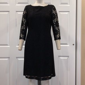 Nine West 3/4 Sleeve Black Dress